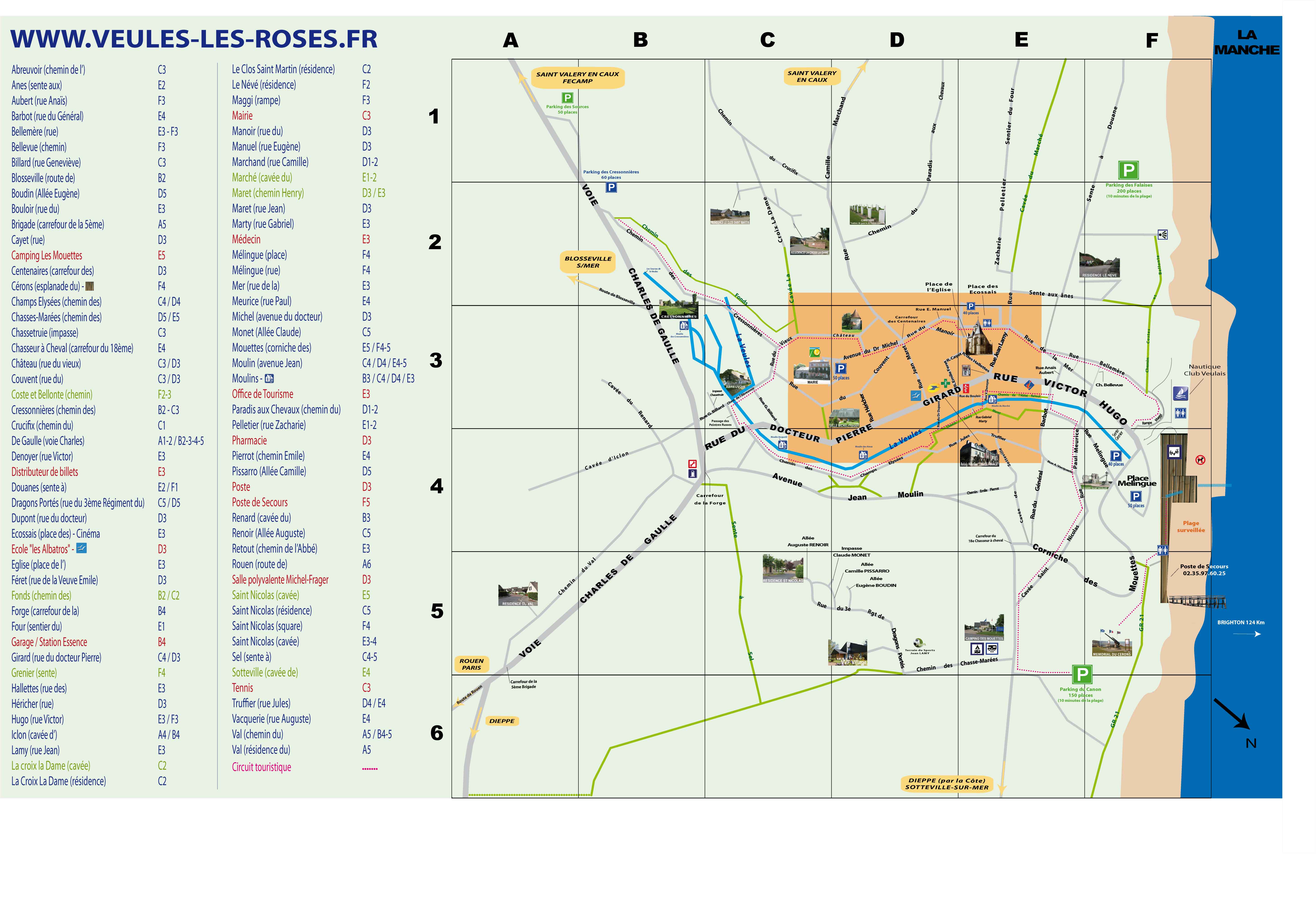 veules les roses carte